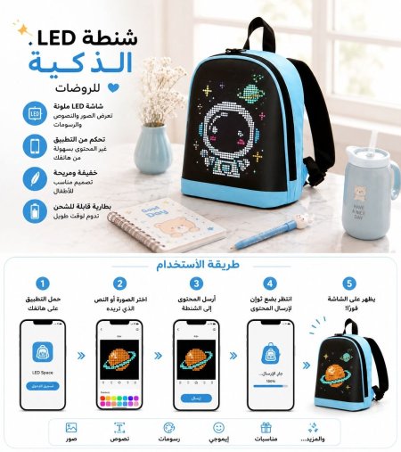 شنط شاشة ليد أزرق صغير (روضه)